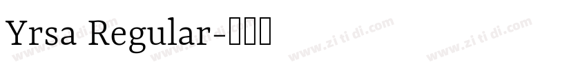 Yrsa Regular字体转换
